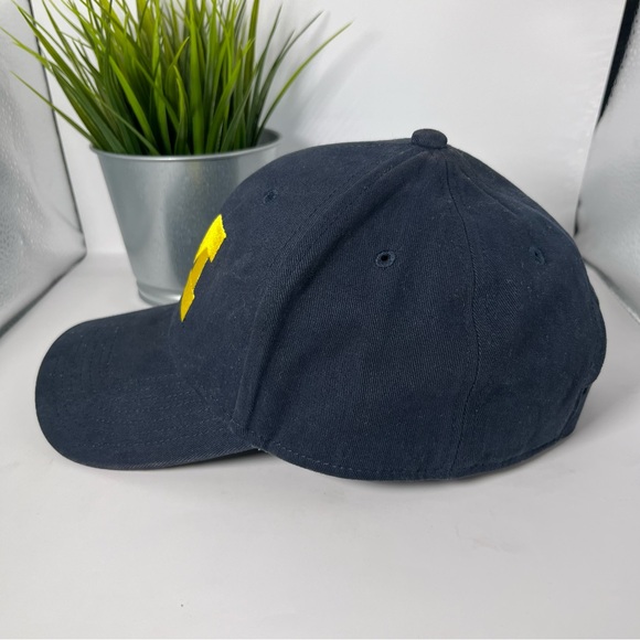 Michigan Wolverines Kids Adjustable Cap Navy Blue with Yellow Embroidered M - Picture 4 of 8